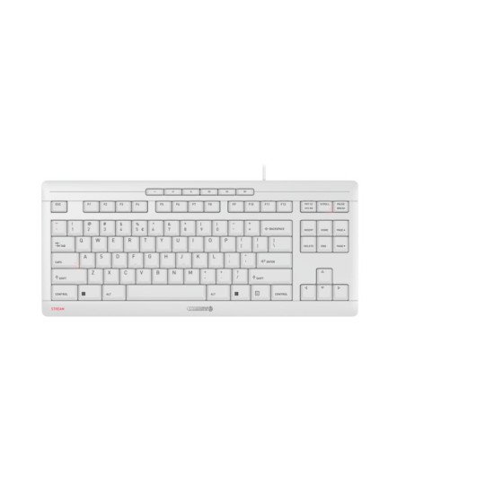 CHERRY STREAM KEYBOARD TKL clavier USB QWERTY Anglais Blanc