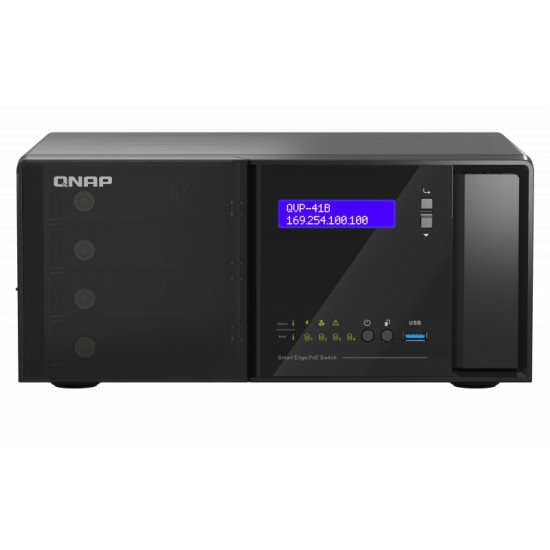 QNAP QVP-41B-8G-P Enregistreur vidéo sur réseau Noir