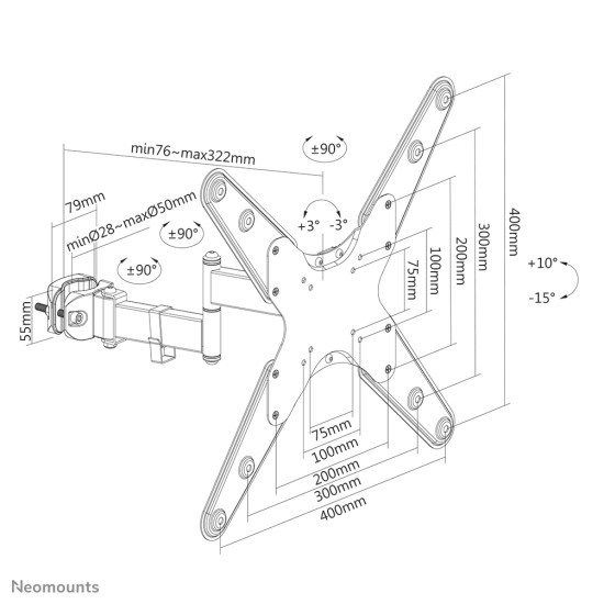 Neomounts by Newstar support d'écran pour colonne