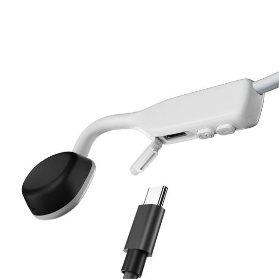 SHOKZ OpenMove Écouteurs Sans fil Crochets auriculaires Appels/Musique USB Type-C Bluetooth Blanc