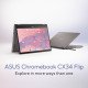 ASUS Chromebook CX34 Flip CB3401FBA-LZ0187 Intel® Core™ i5 i5-1235U 35,6 cm (14") Écran tactile WUXGA 16 Go LPDDR4x-SDRAM 256 Go SSD Wi-Fi 6E (802.11ax) ChromeOS Gris