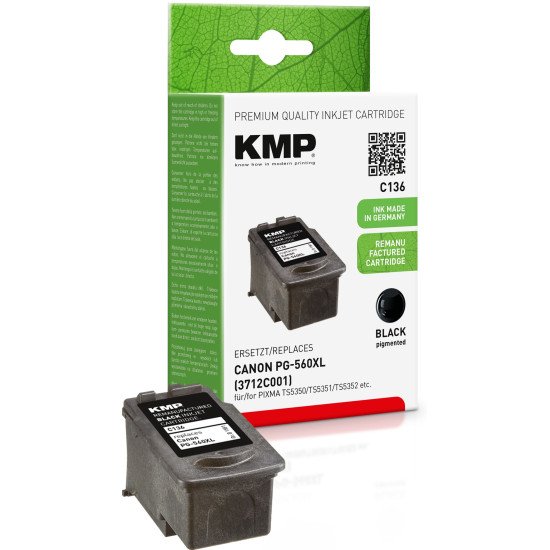 KMP C136 cartouche d'encre 1 pièce(s) Compatible Rendement élevé (XL) Noir