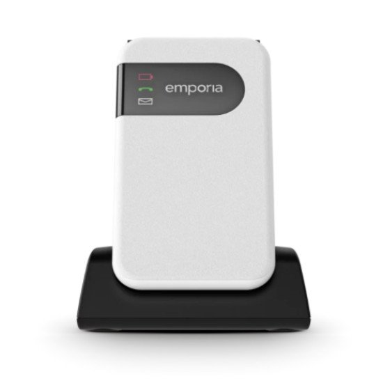 Emporia SIMPLICITYglam 7,11 cm (2.8") 102 g Noir, Blanc Téléphone pour seniors