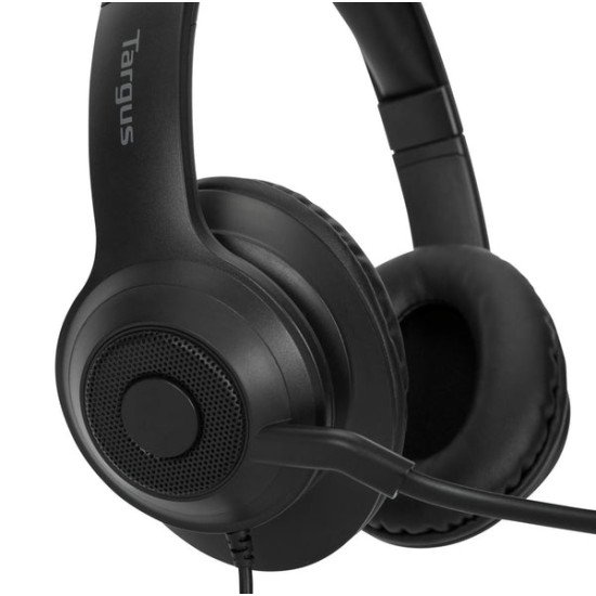 Targus AEH102GL écouteur/casque Avec fil Arceau Appels/Musique USB Type-A Noir