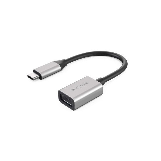 HYPER HD425D-GL câble USB 0,0176 m USB 3.2 Gen 2 (3.1 Gen 2) USB C USB A Noir, Argent