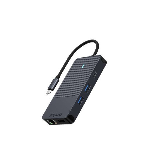 Rapoo UCM-2005 carte et adaptateur d'interfaces 3, 5 mm, DisplayPort, HDMI, RJ-45, USB 3.2 Gen 1 (3.1 Gen 1), USB Type-C