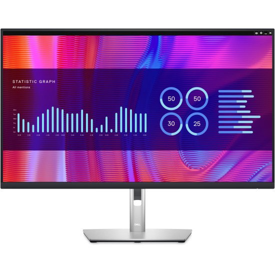 DELL P Series P3223DE 80 cm (31.5") 2560 x 1440 pixels Quad HD LCD Noir, Argent