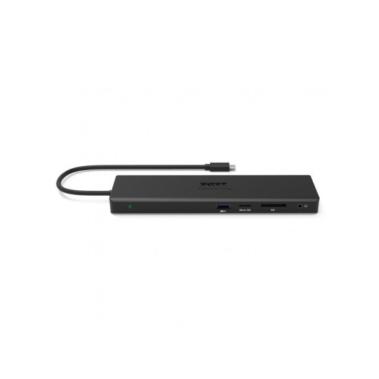 Port Designs 901906-W station d'accueil Avec fil USB 3.2 Gen 2 (3.1 Gen 2) Type-C Noir