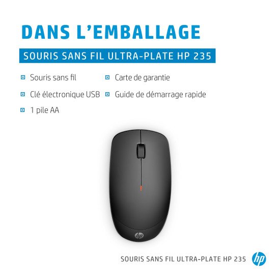 HP Souris sans fil ultra-plate 235