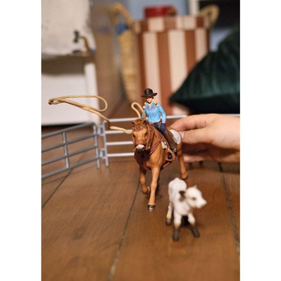 schleich Cowgirl Team Roping Fun