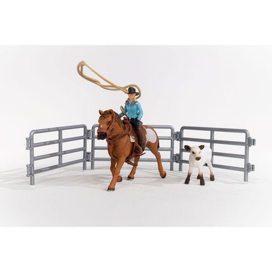 schleich Cowgirl Team Roping Fun