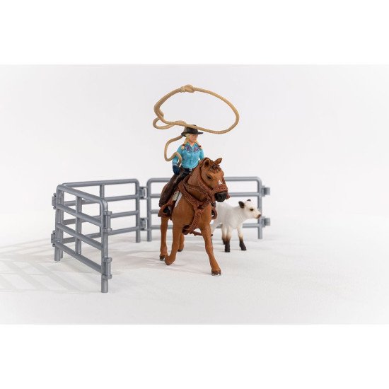 schleich Cowgirl Team Roping Fun