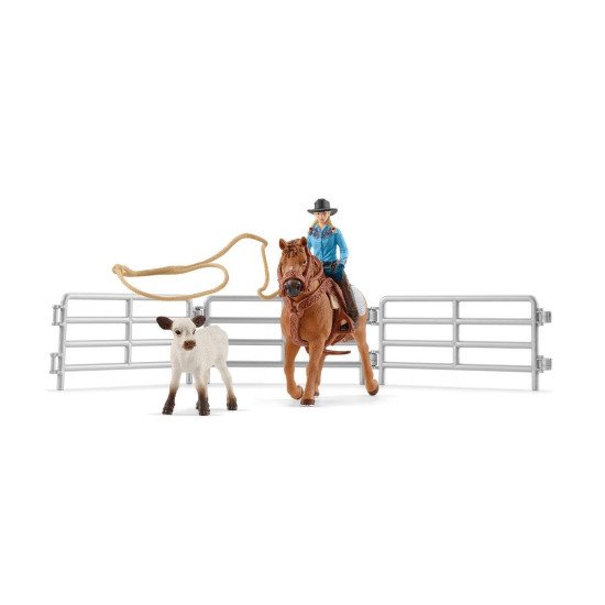 schleich Cowgirl Team Roping Fun