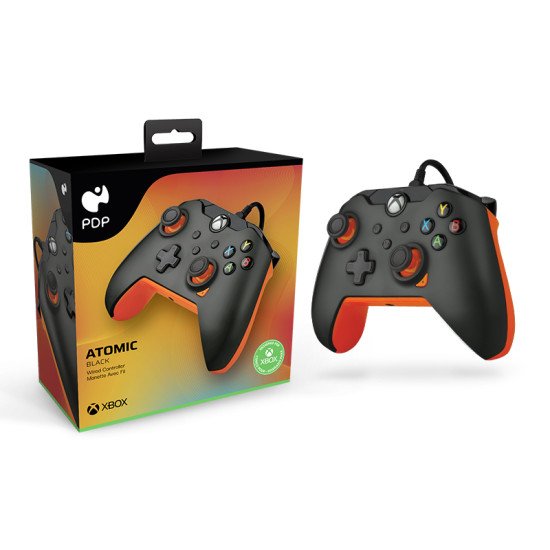 PDP 049-012-GO accessoire de jeux vidéo Noir, Orange USB Manette de jeu Analogique/Numérique PC, Xbox, Xbox One X, Xbox Series S, Xbox Series X