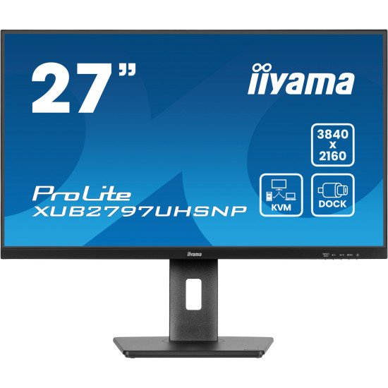 iiyama ProLite XUB2797UHSNP-B1 écran PC 68,6 cm (27") 3840 x 2160 pixels 4K Ultra HD LED Noir