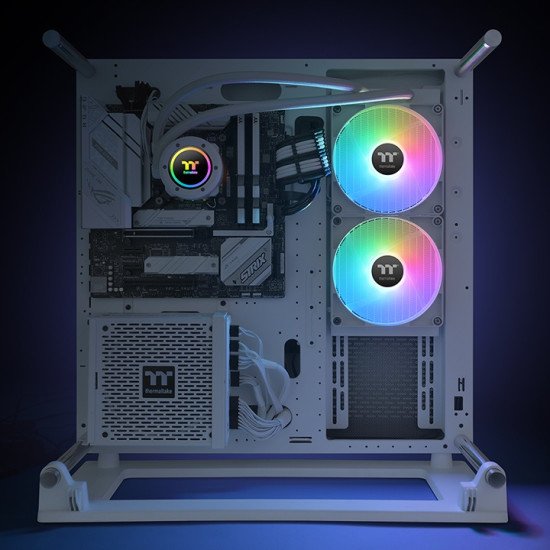 Thermaltake CL-W377-PL14SW-A système de refroidissement d'ordinateur Boitier PC Refroidisseur de liquide tout-en-un 14 cm Blanc