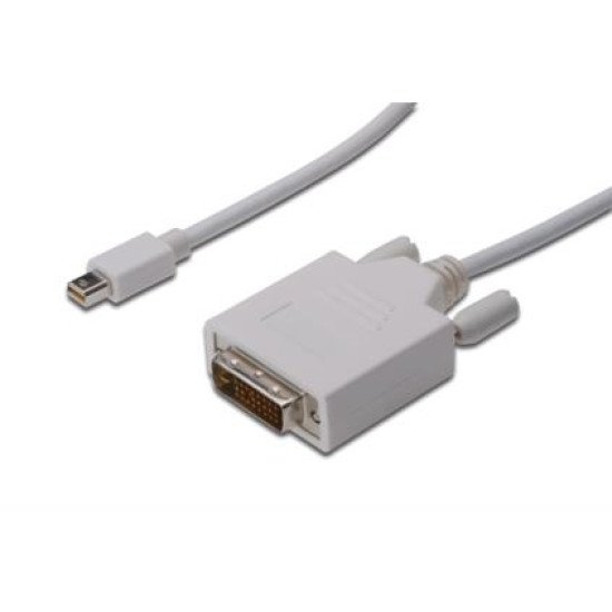 ASSMANN Electronic mini DP - DVI, 2m mini DisplayPort DVI-D Blanc