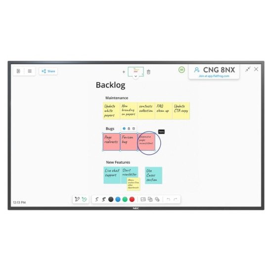 NEC MultiSync M551 Écran plat interactif 139,7 cm (55") LCD 500 cd/m² 4K Ultra HD Noir Écran tactile 24/7