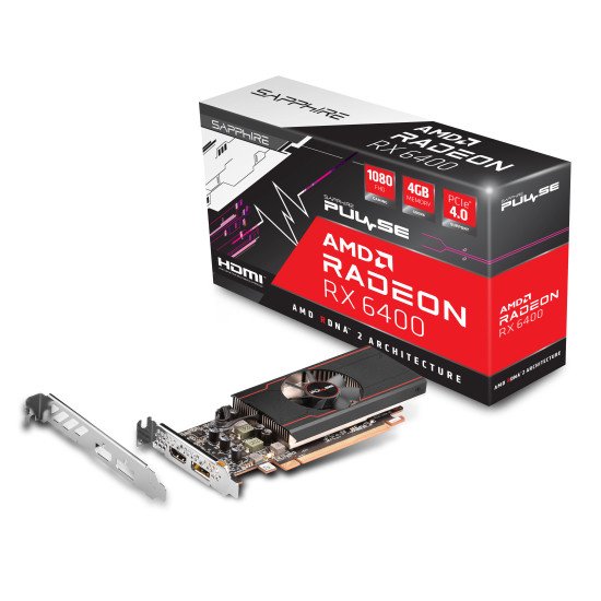 Sapphire PULSE 11315-01-20G carte graphique AMD Radeon RX 6400 4 Go GDDR6