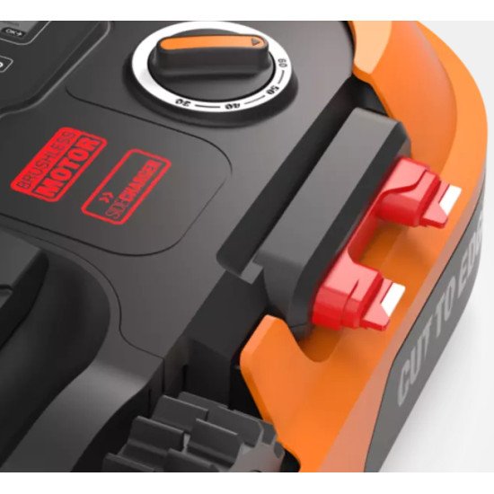 WORX WR165E tondeuse à gazon Tondeuse à gazon robot Batterie Noir, Orange