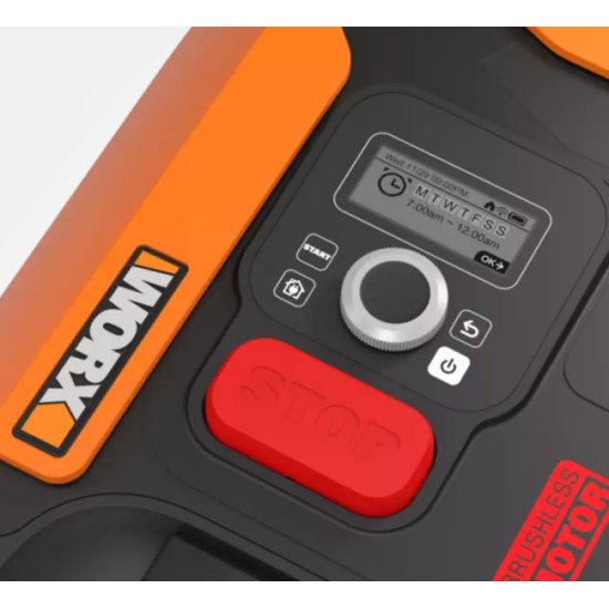 WORX WR165E tondeuse à gazon Tondeuse à gazon robot Batterie Noir, Orange