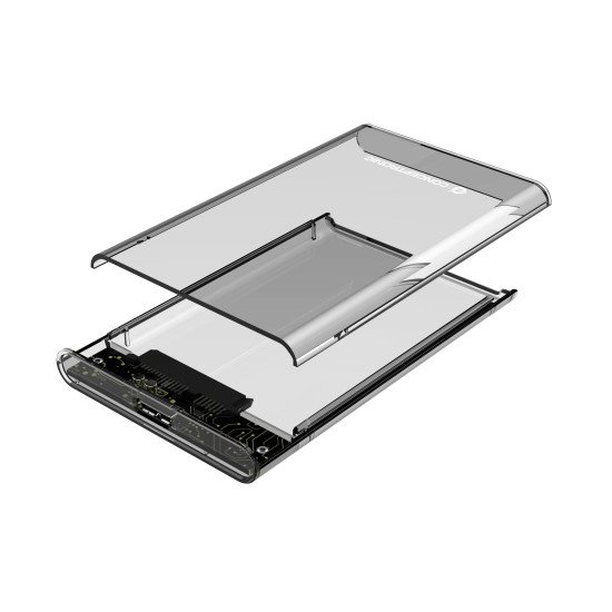 Conceptronic DANTE03T Boîtier de disques de stockage Boîtier disque dur/SSD Transparent 2.5"