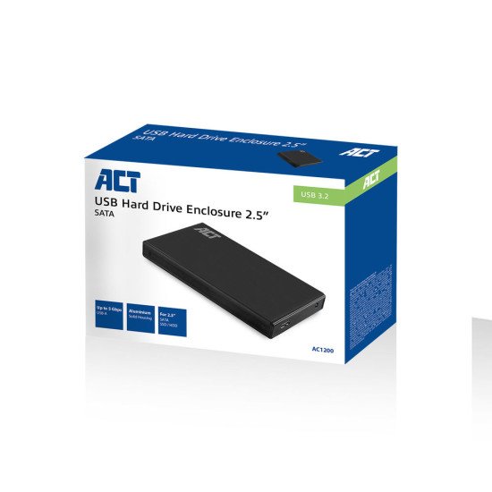 ACT AC1200 Boîtier de disques de stockage Boîtier disque dur/SSD Noir 2.5"