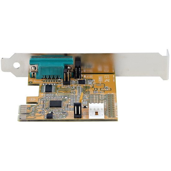 StarTech.com Carte Série PCI Express à 1 port - Carte d'Extension Série PCIe vers RS232 (DB9) - Adaptateur PCIe avec UART 16C1050, Supports Standard ou Profil Bas - Rétention COM, Windows et Linux