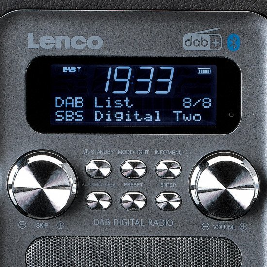 Lenco PDR-051BKSI Radio portable Analogique et numérique Noir