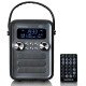 Lenco PDR-051BKSI Radio portable Analogique et numérique Noir