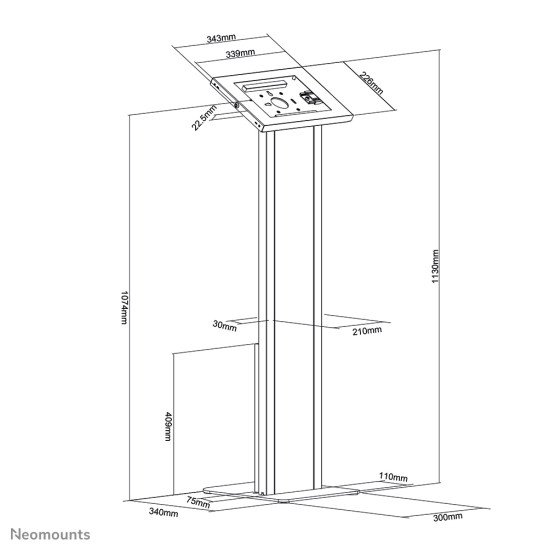 Neomounts by Newstar support au sol pour tablettes