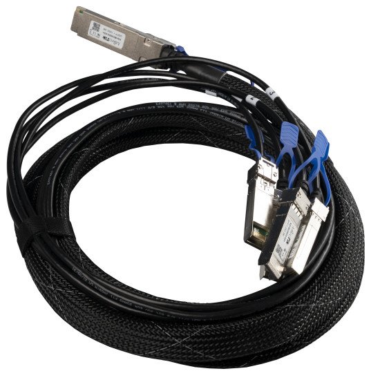 Mikrotik XQ+BC0003-XS+ câble d'InfiniBand 3 m QSFP28 4x SFP28 Noir, Chrome