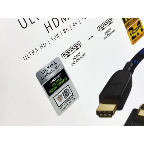 Inakustik 00423520 câble HDMI 3 m HDMI Type A (Standard) Noir, Bleu