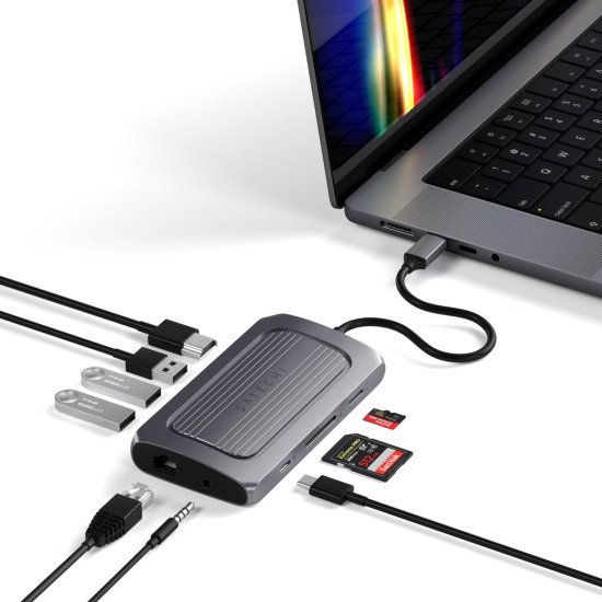 Satechi ST-U4MA3M station d'accueil USB Type-C Gris