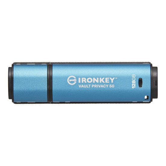 Kingston Technology IronKey Vault Privacy 50 lecteur USB flash 128 Go USB Type-A 3.2 Gen 1 (3.1 Gen 1) Bleu