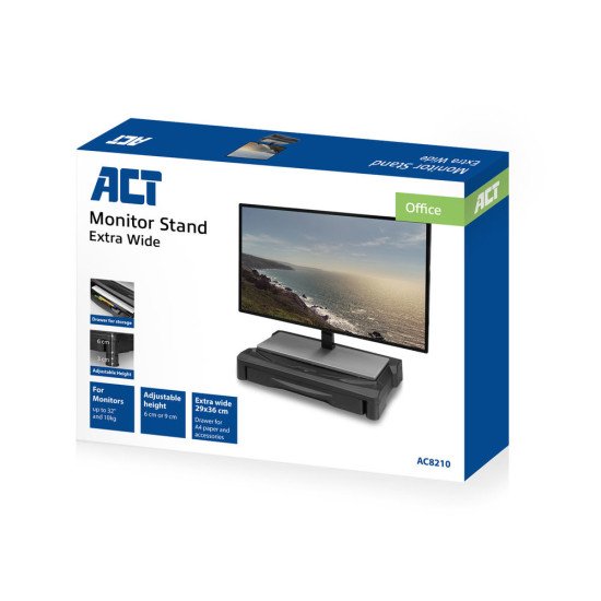 ACT AC8210 support d'écran plat pour bureau 81,3 cm (32") Autonome Noir