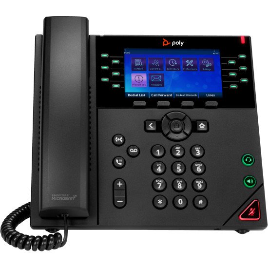 POLY Téléphone IP OBi VVX 450 à 12 lignes et compatible PoE