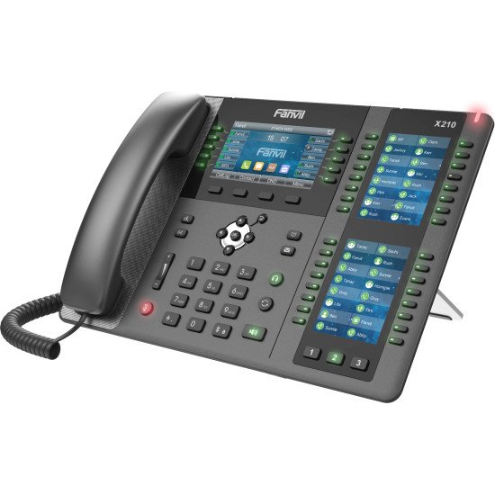 Fanvil X210 V2 téléphone fixe Noir 20 lignes LCD