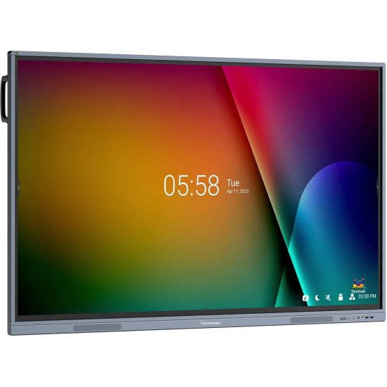 Viewsonic IFP7533-G affichage de messages Écran plat interactif 190,5 cm (75") LCD 350 cd/m² 4K Ultra HD Noir Écran tactile Intégré dans le processeur Android 11