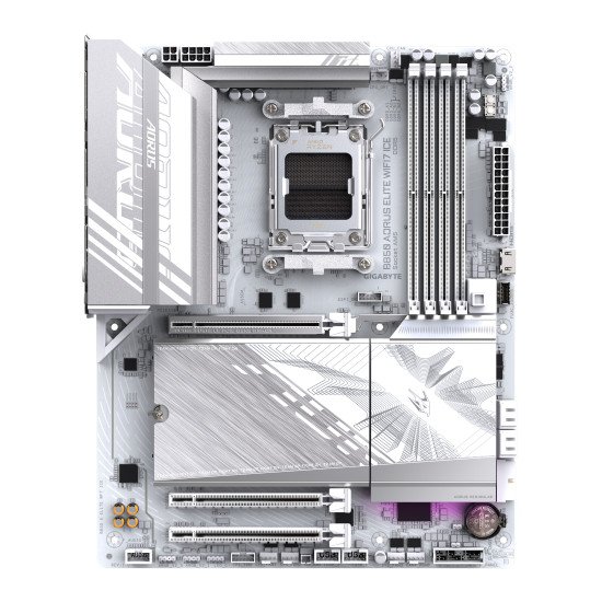 GIGABYTE B850 AORUS ELITE WIFI7 ICE Carte Mère - AMD Ryzen 9000 Series CPUs, VRM numérique 12+2+1 phases, jusqu'à 8200MHz DDR5 (OC), 1xPCIe 5.0 + 2xPCIe 4.0 M.2, LAN 2,5, WIFI 7, USB 3.2 Gen 2x2