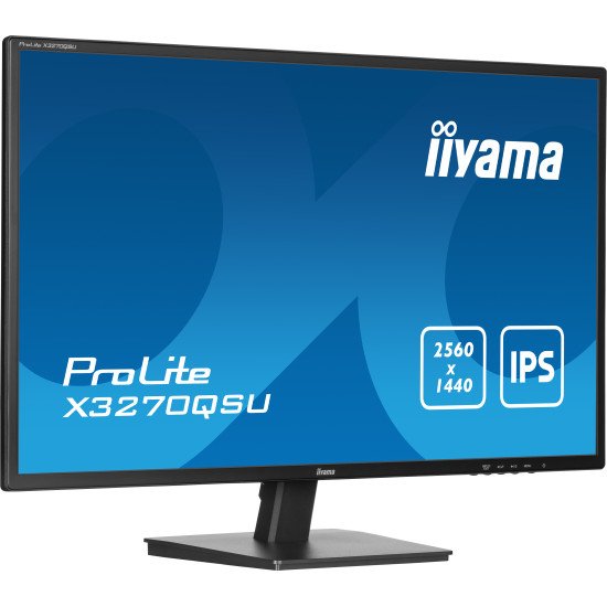 iiyama ProLite X3270QSU-B1 écran PC 81,3 cm (32") 2560 x 1440 pixels Wide Quad HD LED Noir