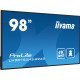 iiyama LH9875UHS-B2AG affichage de messages Écran plat de signalisation numérique 2,48 m (97.5") LED Wifi 500 cd/m² 4K Ultra HD Noir Intégré dans le processeur Android 11 24/7