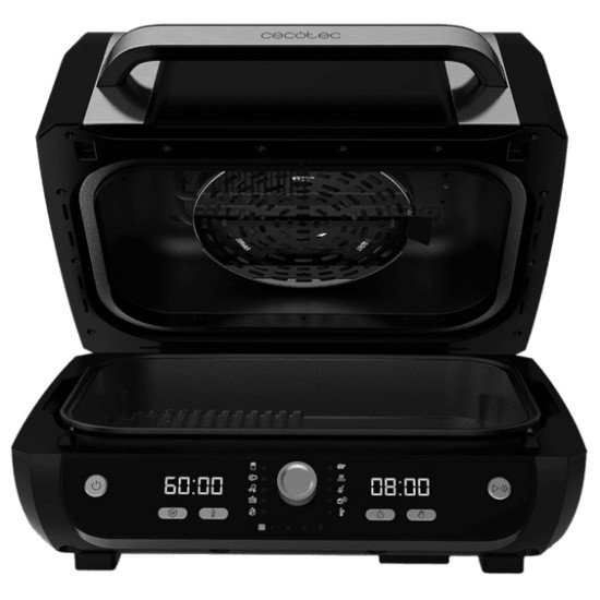 Cecotec Cecofry FireDome 8000 Pro Unique 8 L Autonome 1700 W Friteuse d'air chaud Noir, Acier inoxydable