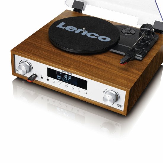 Lenco MC-160WD platine Tourne-disque entraîné par courroie Bois Manuel