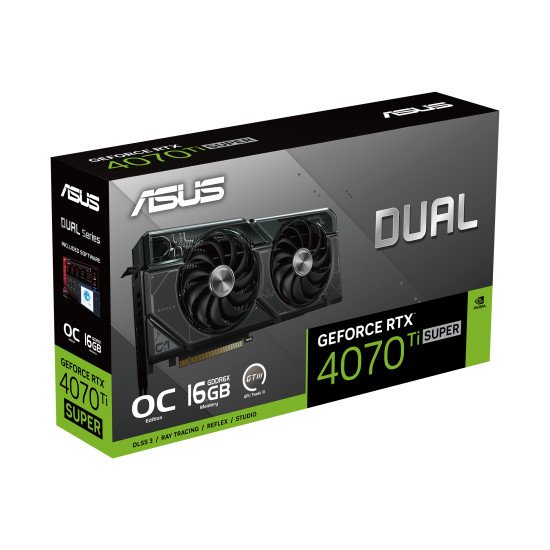 ASUS Dual -RTX4070TIS-O16G NVIDIA GeForce RTX 4070 Ti SUPER 16 Go GDDR6X