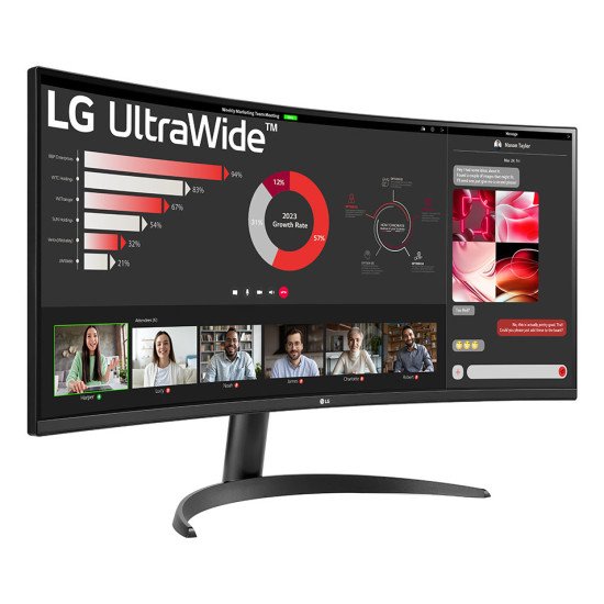 LG 34WR50QK-B écran PC 86,4 cm (34") 3440 x 1440 pixels Wide Quad HD Noir