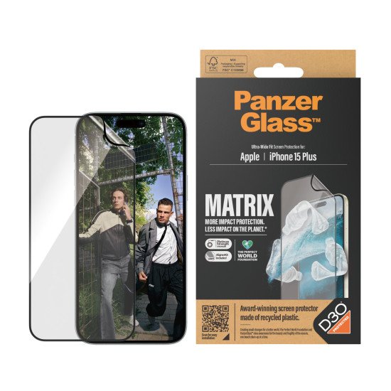 PanzerGlass UWF Matrix with D30 (Rec. PET) Protection d'écran transparent Apple 1 pièce(s)