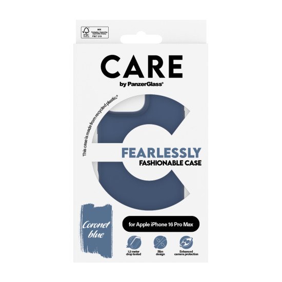 PanzerGlass CARE by PG Blue iPhone16 6.9 Pro coque de protection pour téléphones portables Housse Transparent