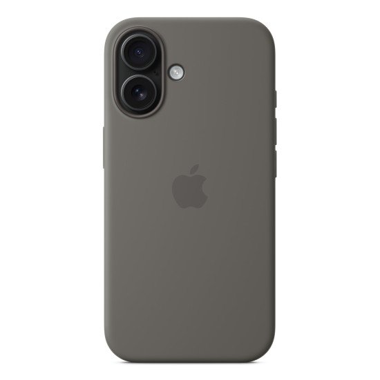 Apple Coque en silicone avec MagSafe pour iPhone 16 - Gris minéral