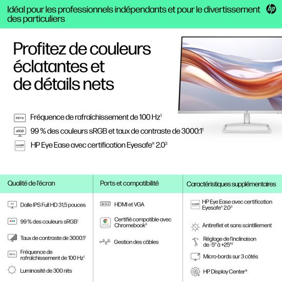 HP Series 5 Écran Full HD 31,5 pouces Série 5 - 532sf